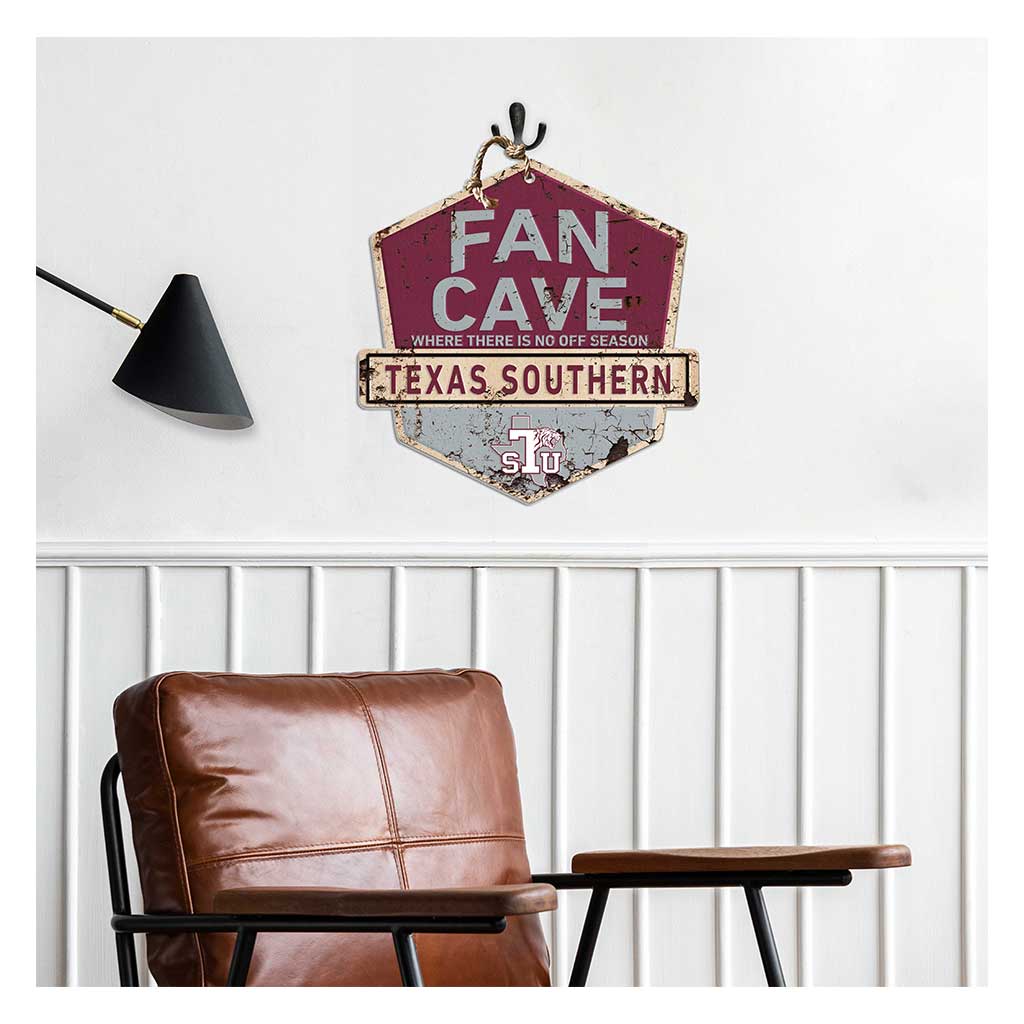 Rustic Badge Fan Cave Sign Texas Southern Tigers