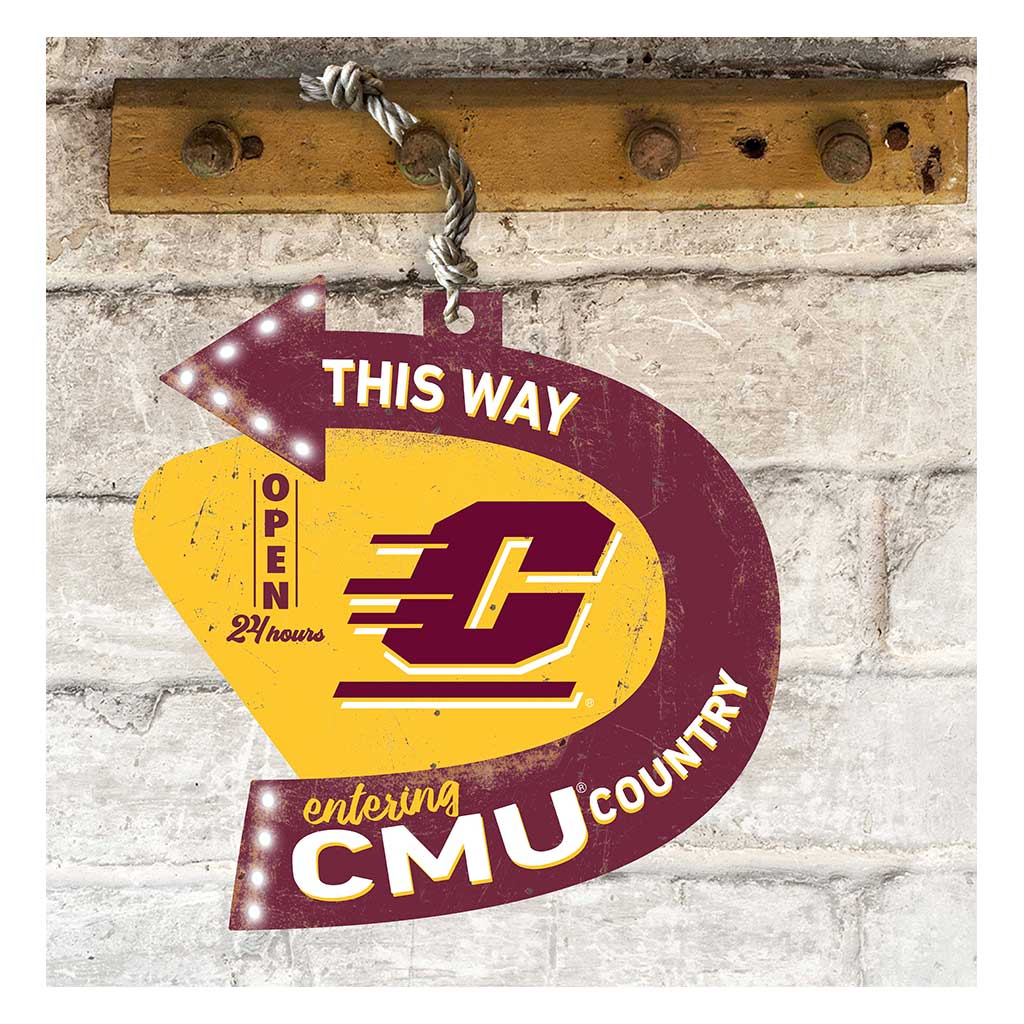 Arrow Sign This Way Central Michigan Chippewas