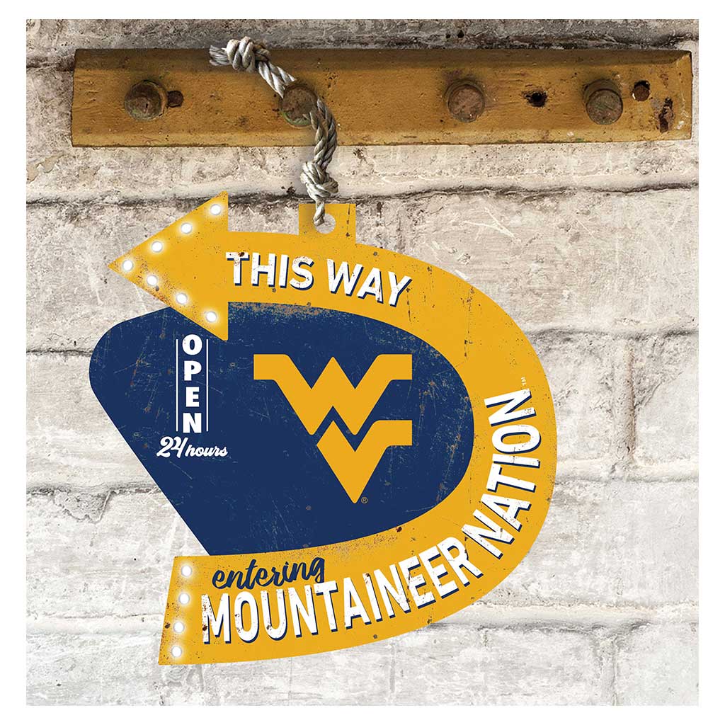 Arrow Sign This Way West Virginia Mountaineers