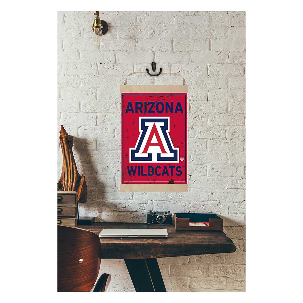 Reversible Banner Sign Faux Rusted Arizona Wildcats