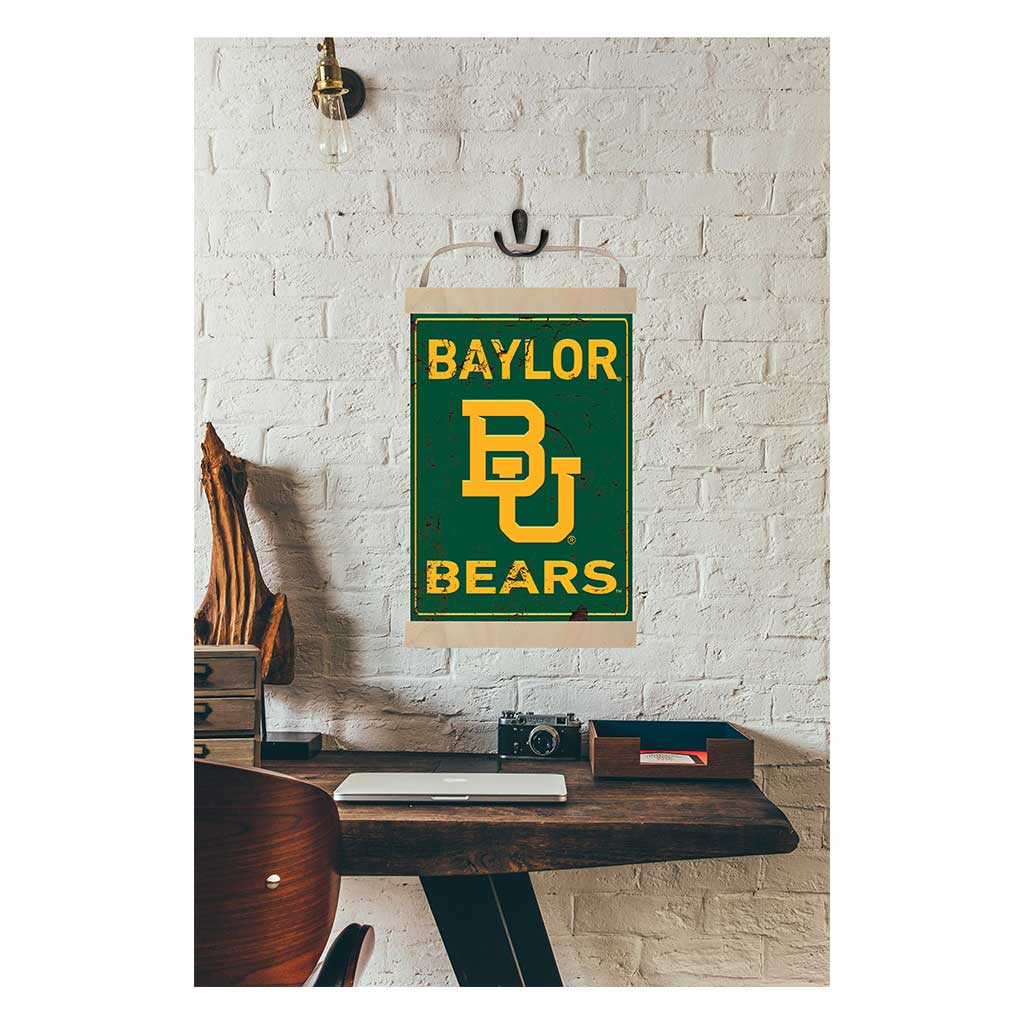 Reversible Banner Sign Faux Rusted Baylor Bears
