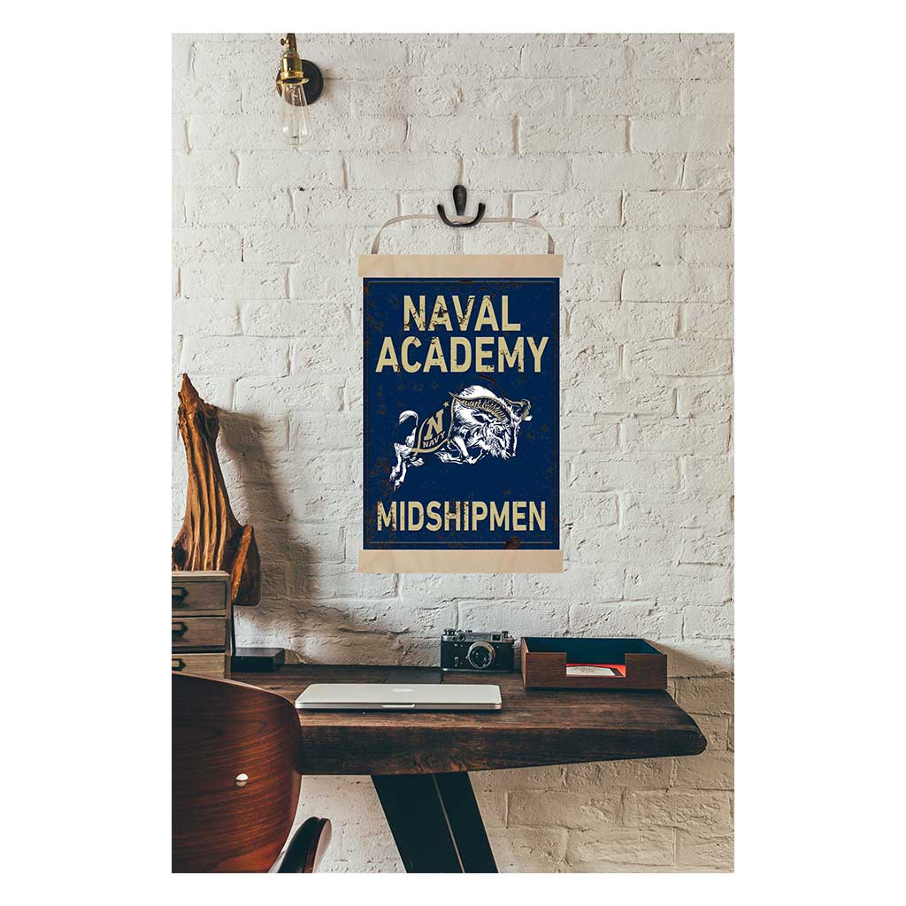Reversible Banner Sign Faux Rusted Naval Academy Midshipmen