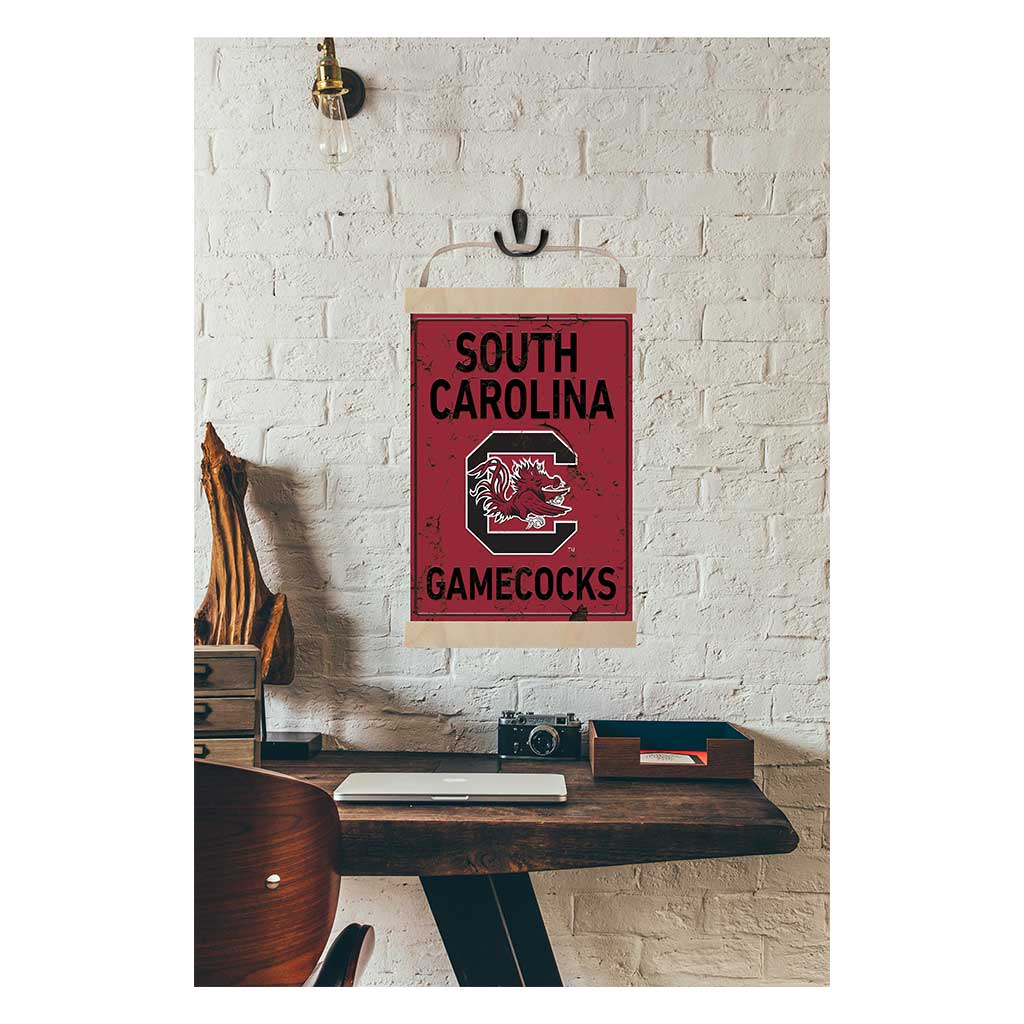 Reversible Banner Sign Faux Rusted South Carolina Gamecocks