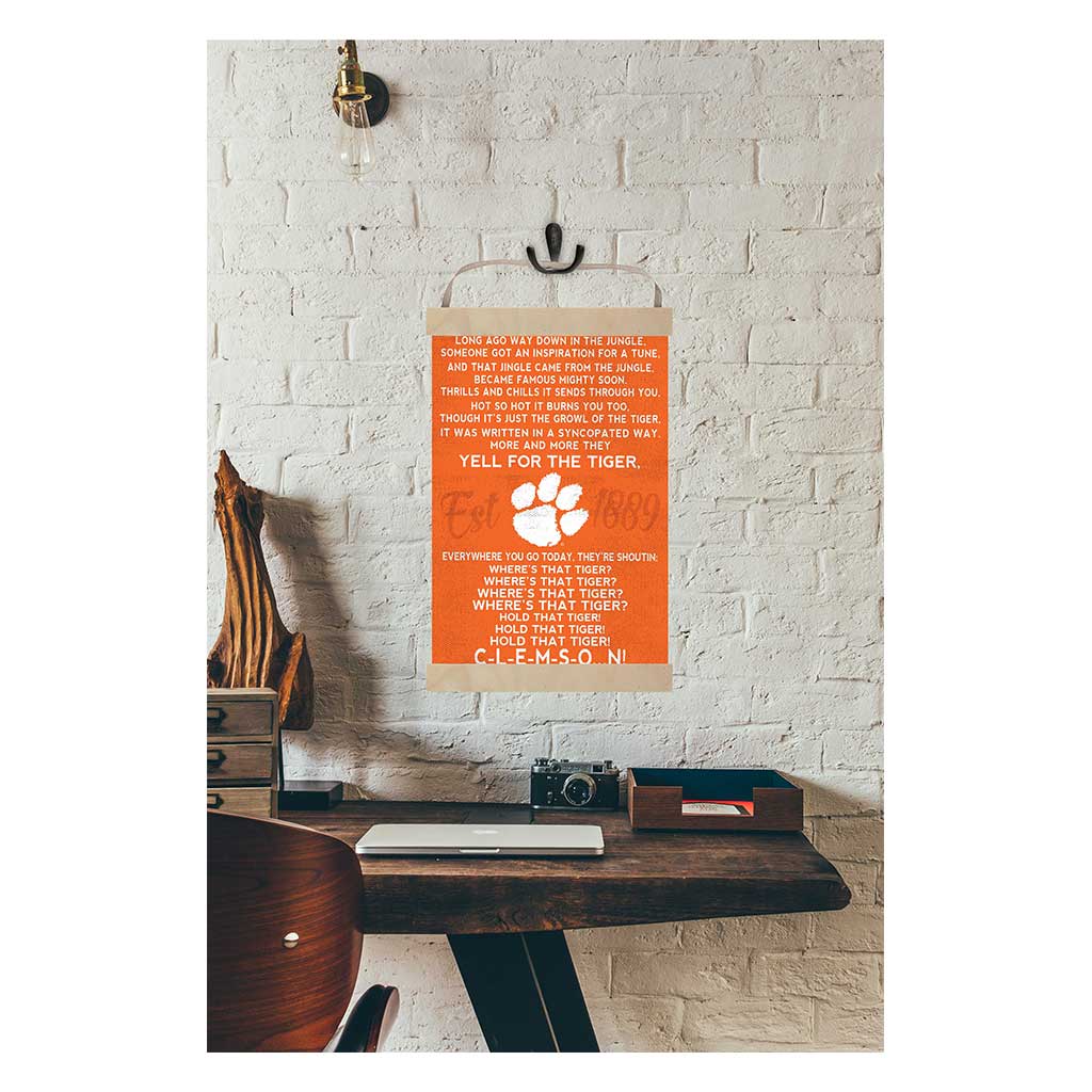 Reversible Banner Sign Fight Song Clemson Tigers