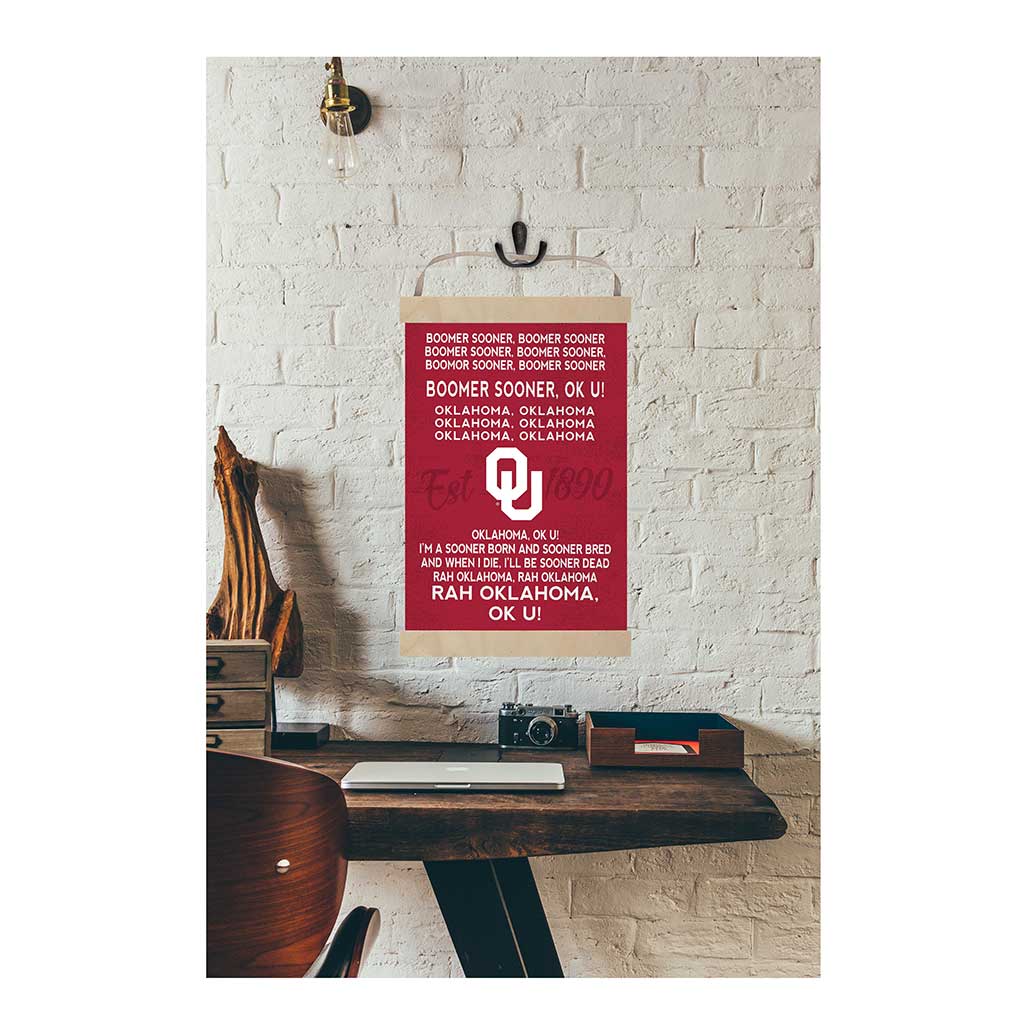 Reversible Banner Sign Fight Song Oklahoma Sooners