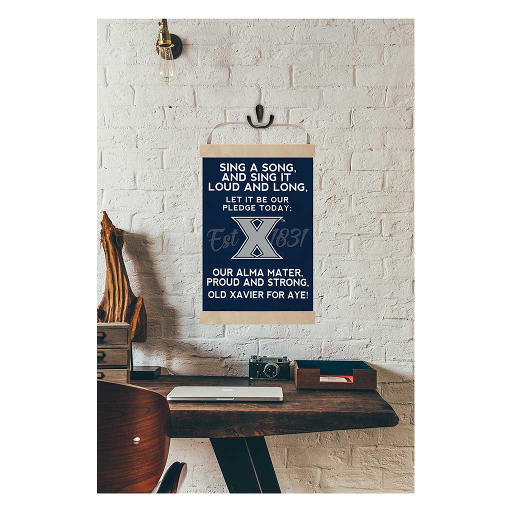 Reversible Banner Sign Fight Song Xavier Ohio Musketeers