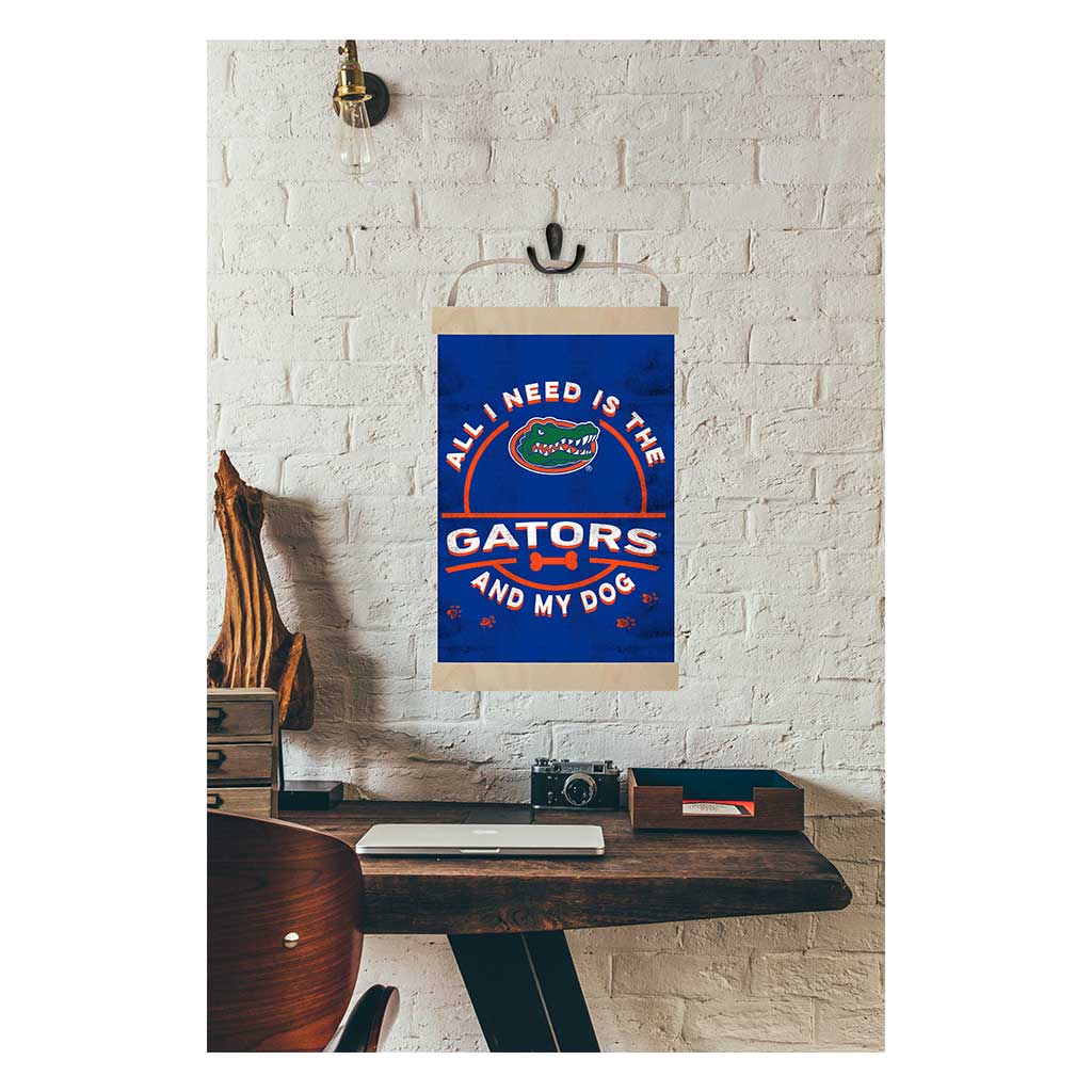 Reversible Banner Sign All I Need is Dog and Florida Gators