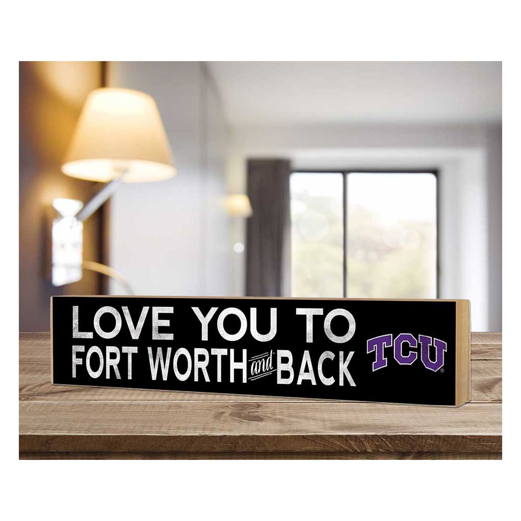 3x13 Block Love you to Texas Christian Horned Frogs