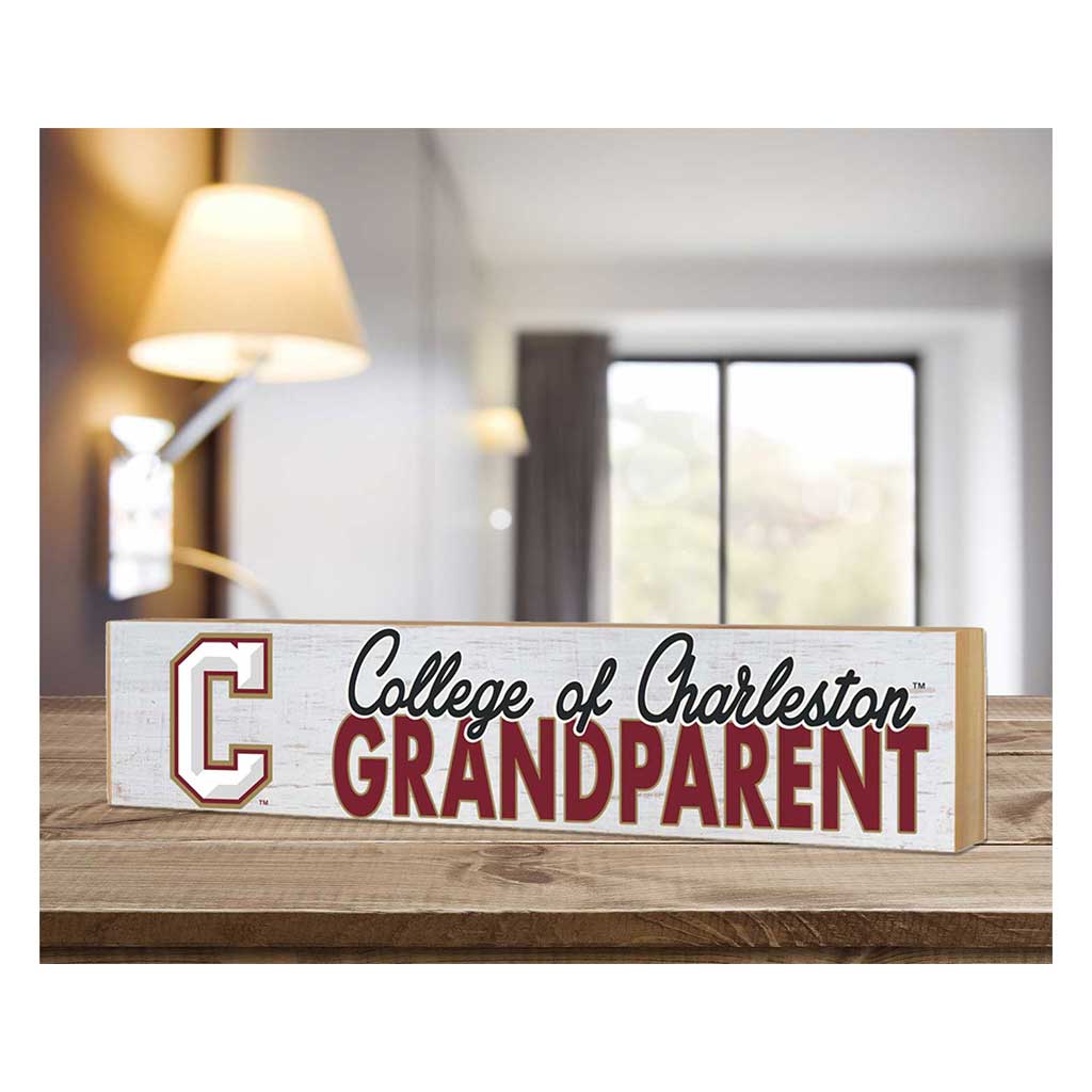 3x13 Block Weathered Grandparent Charleston College Cougars