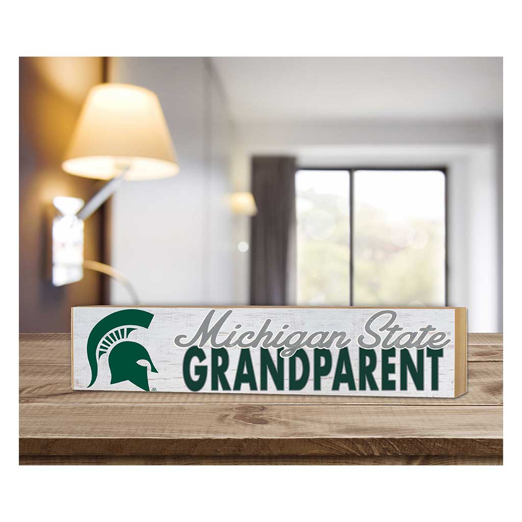 3x13 Block Weathered Grandparent Michigan State Spartans