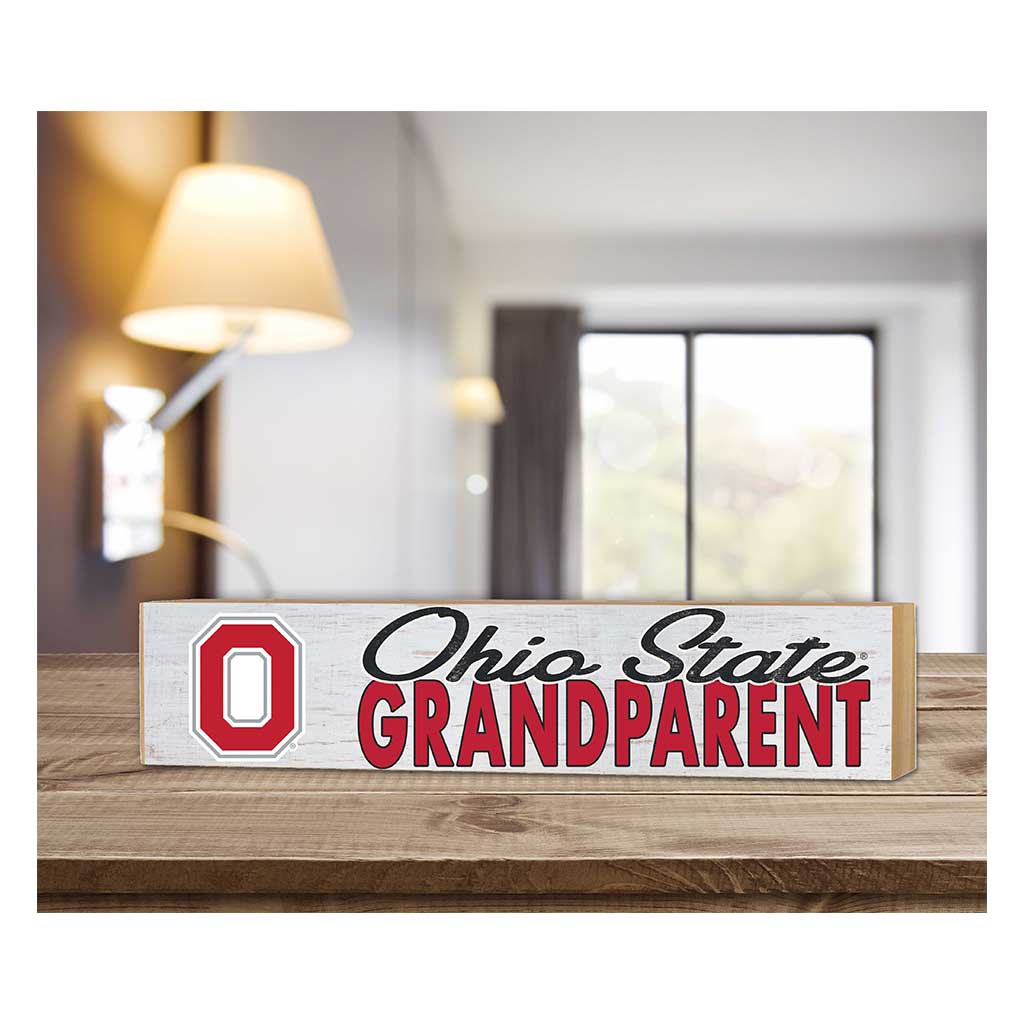 3x13 Block Weathered Grandparent Ohio State Buckeyes
