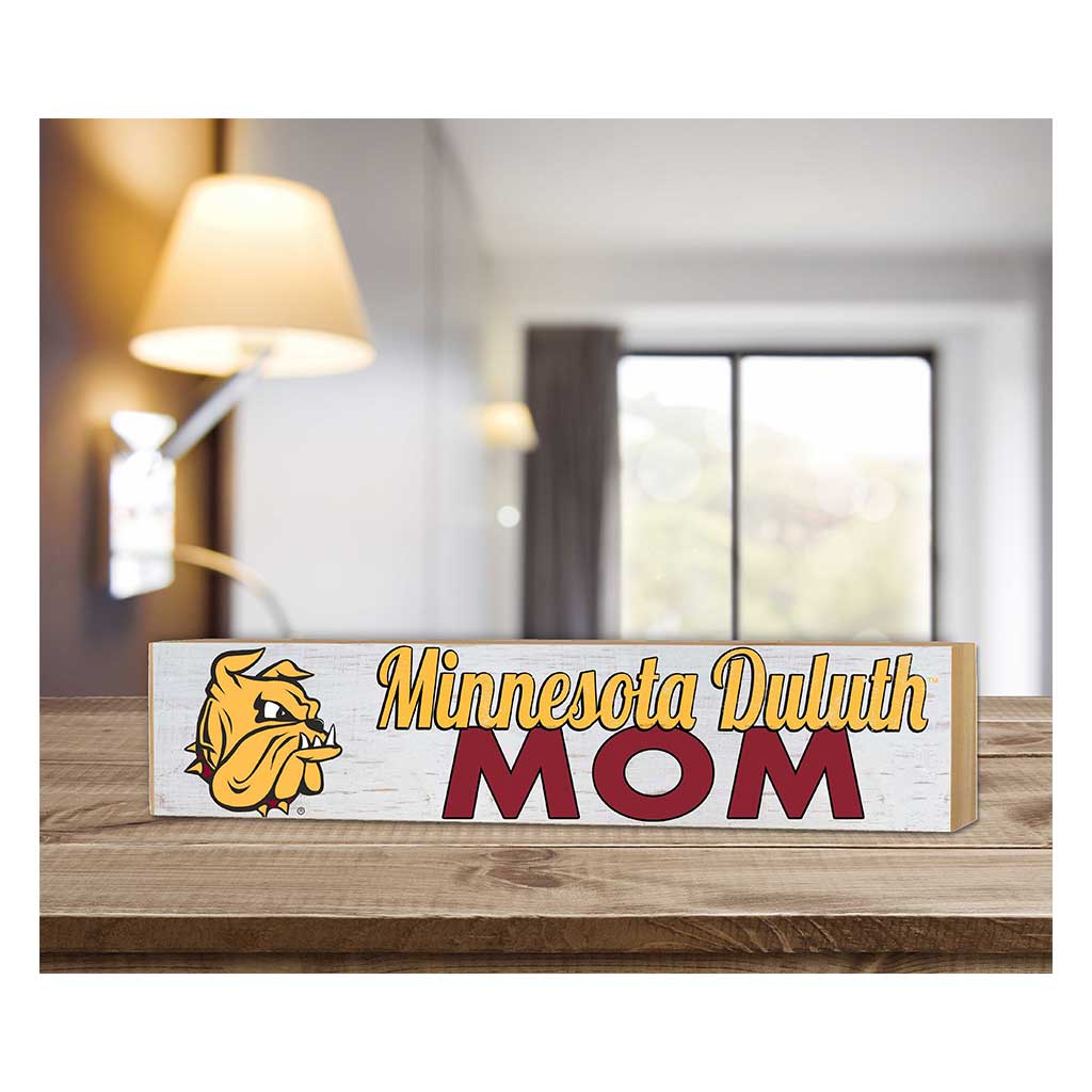 3x13 Block Weathered Mom Minnesota (Duluth) Bulldogs