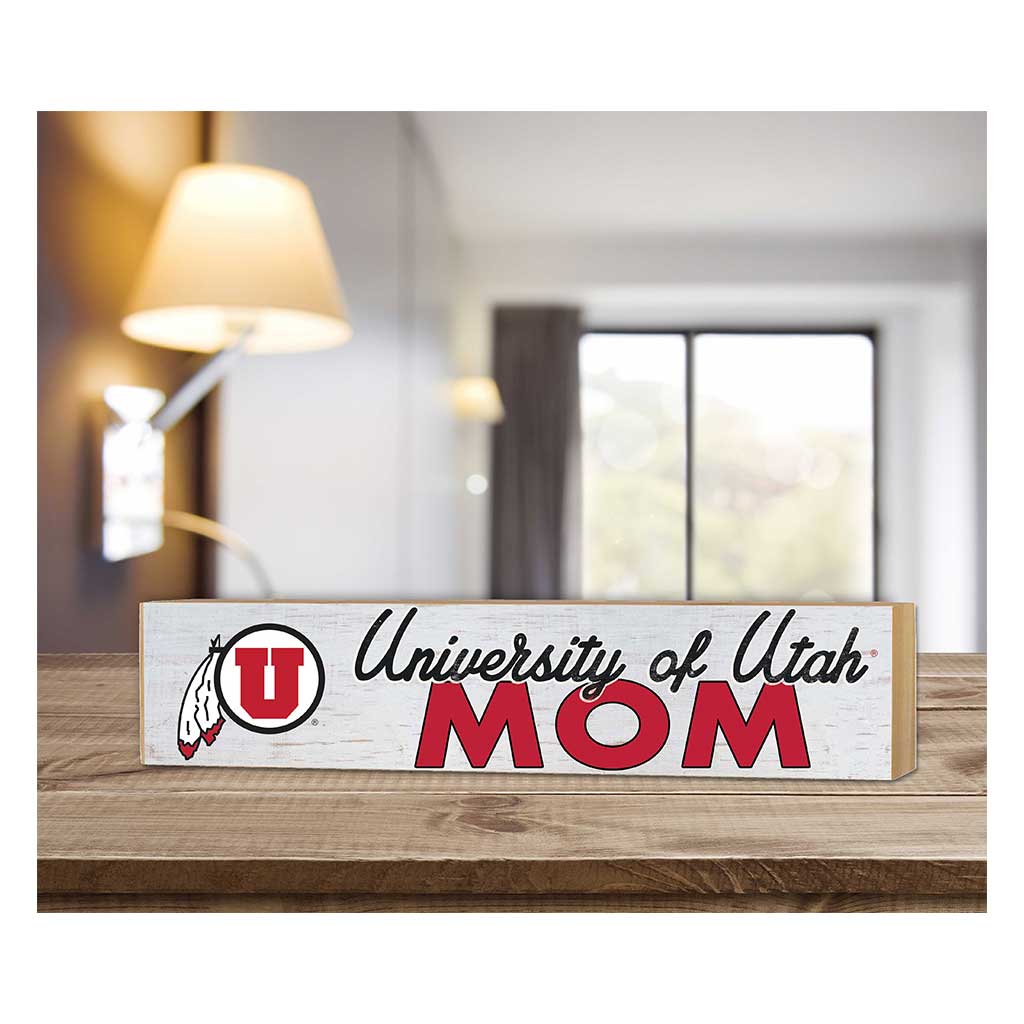 3x13 Block Weathered Mom Utah Running Utes