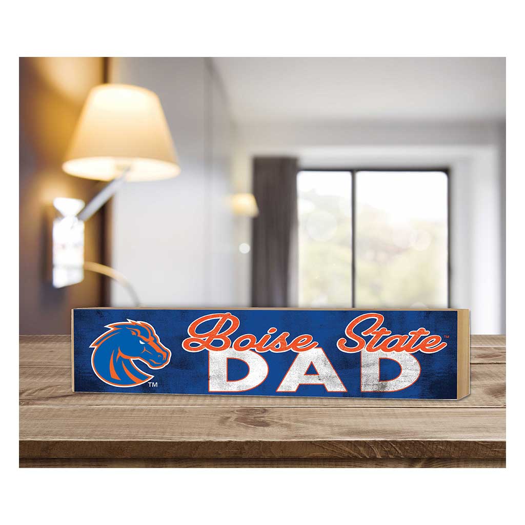 3x13 Block Colored With Logo Dad Boise State Broncos