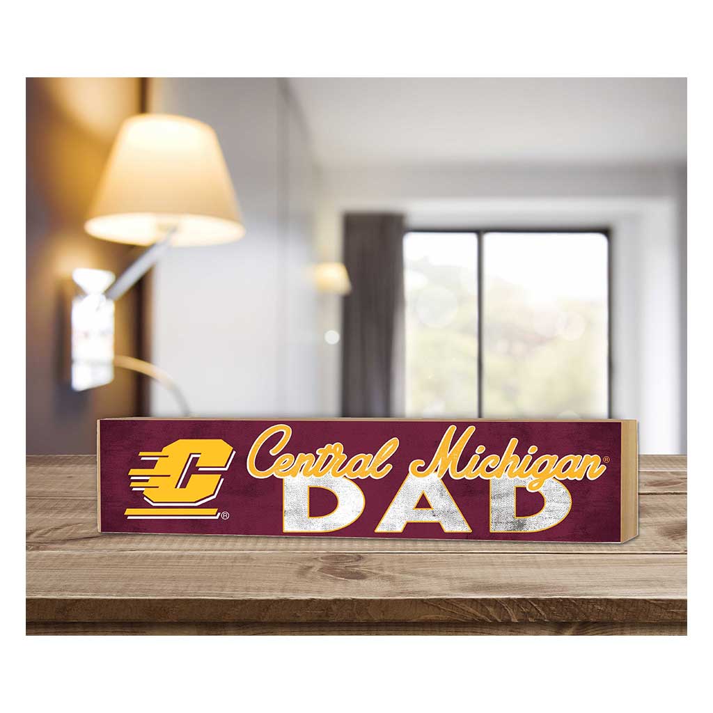 3x13 Block Colored With Logo Dad Central Michigan Chippewas