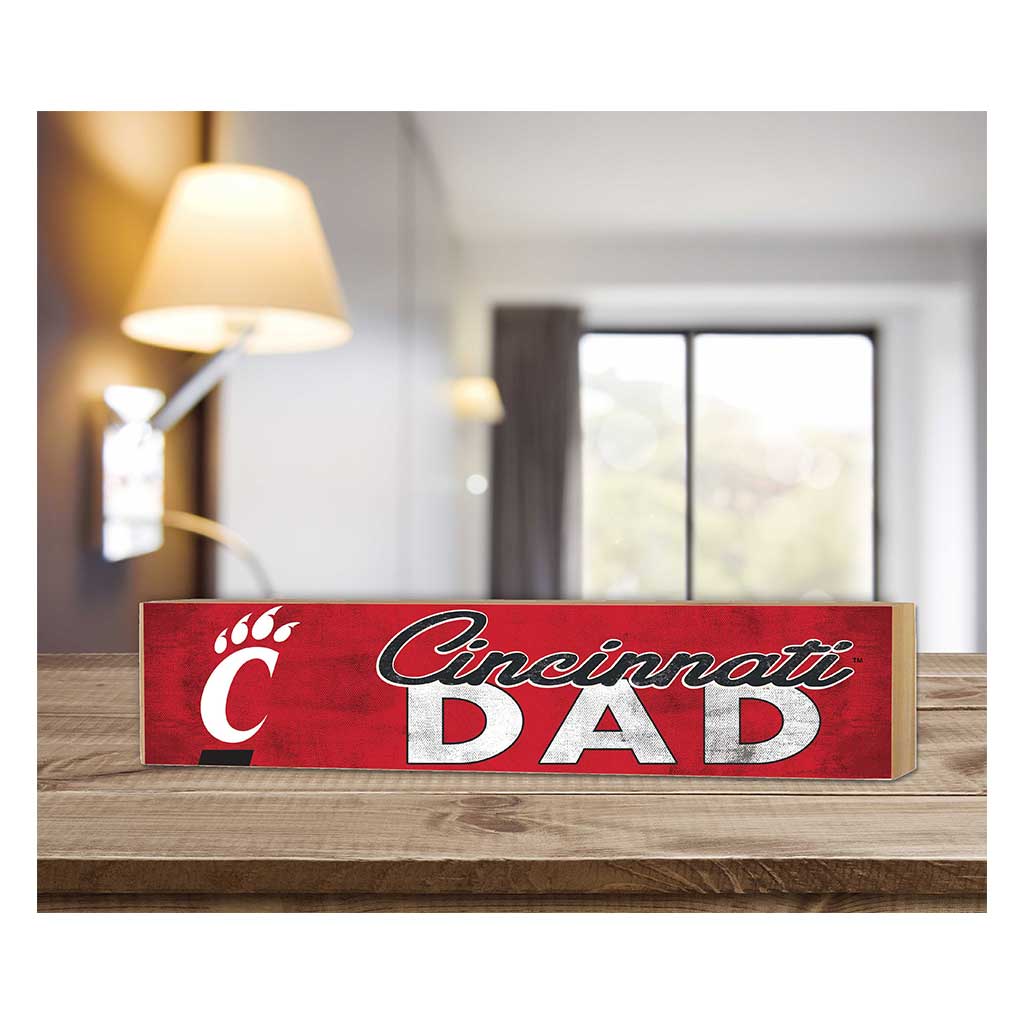 3x13 Block Colored With Logo Dad Cincinnati Bearcats