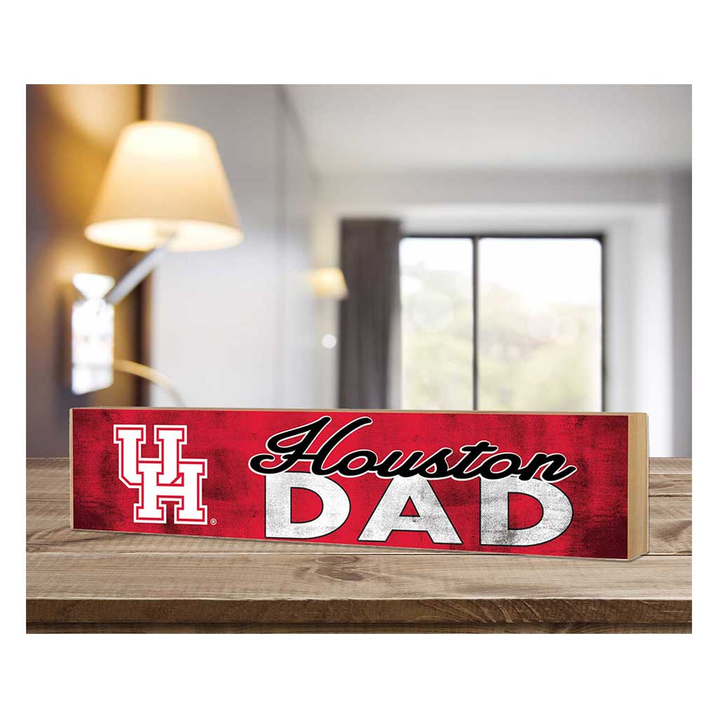 3x13 Block Colored With Logo Dad Houston Cougars
