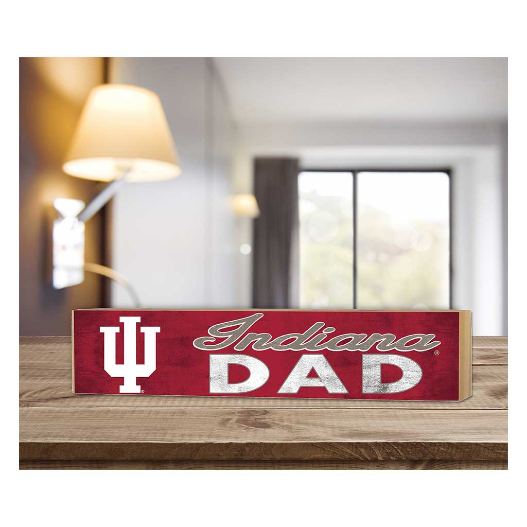 3x13 Block Colored With Logo Dad Indiana Hoosiers