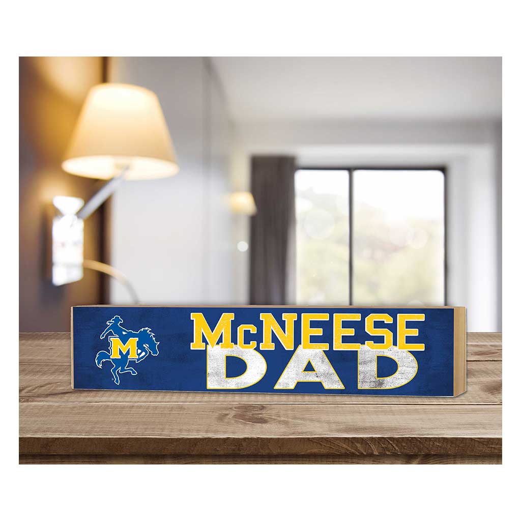 3x13 Block Colored With Logo Dad McNeese State Cowboys