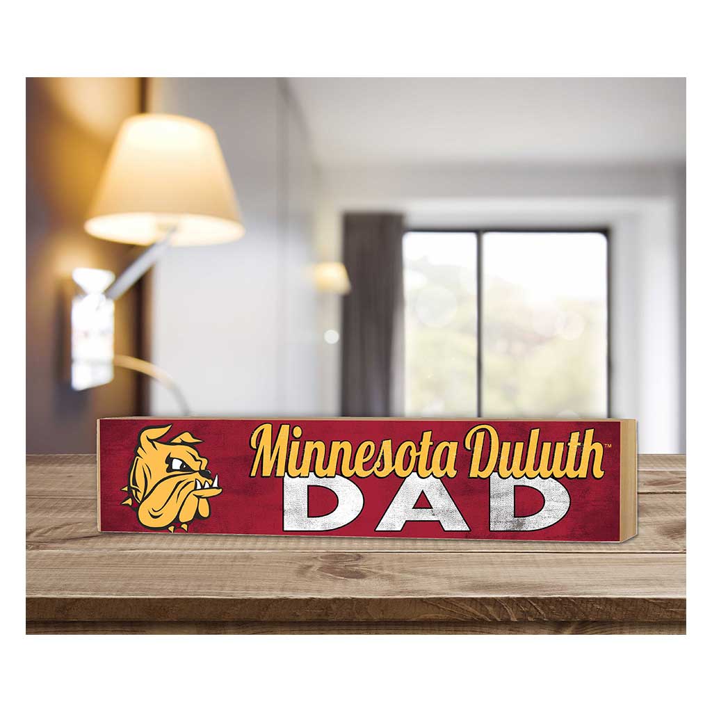 3x13 Block Colored With Logo Dad Minnesota (Duluth) Bulldogs