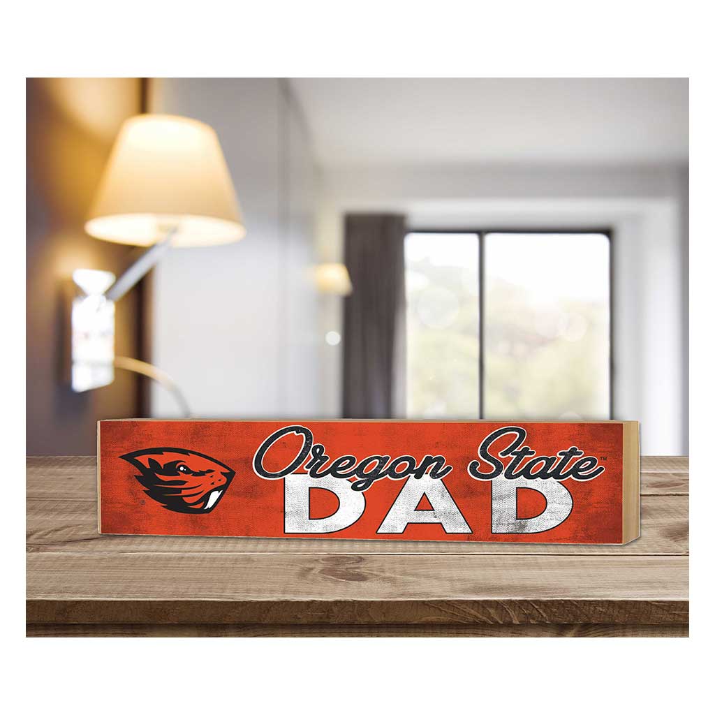 3x13 Block Colored With Logo Dad Oregon State Beavers