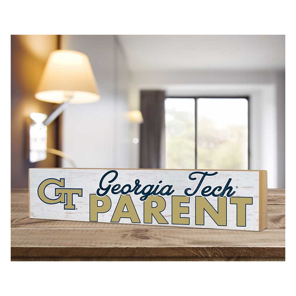 3x13 Block Weathered Parents Georgia Tech Yellow Jackets