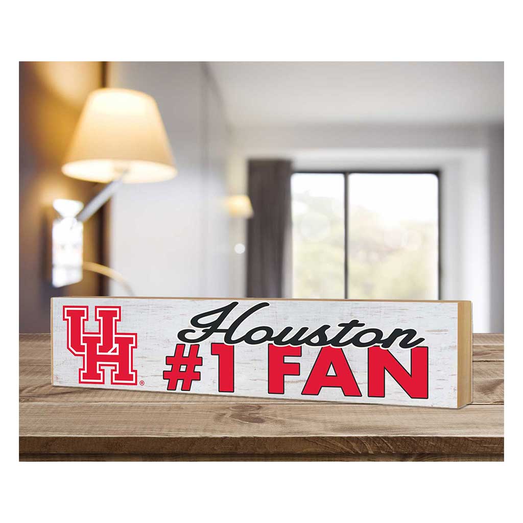 3x13 Block Weathered #1 Fan Houston Cougars