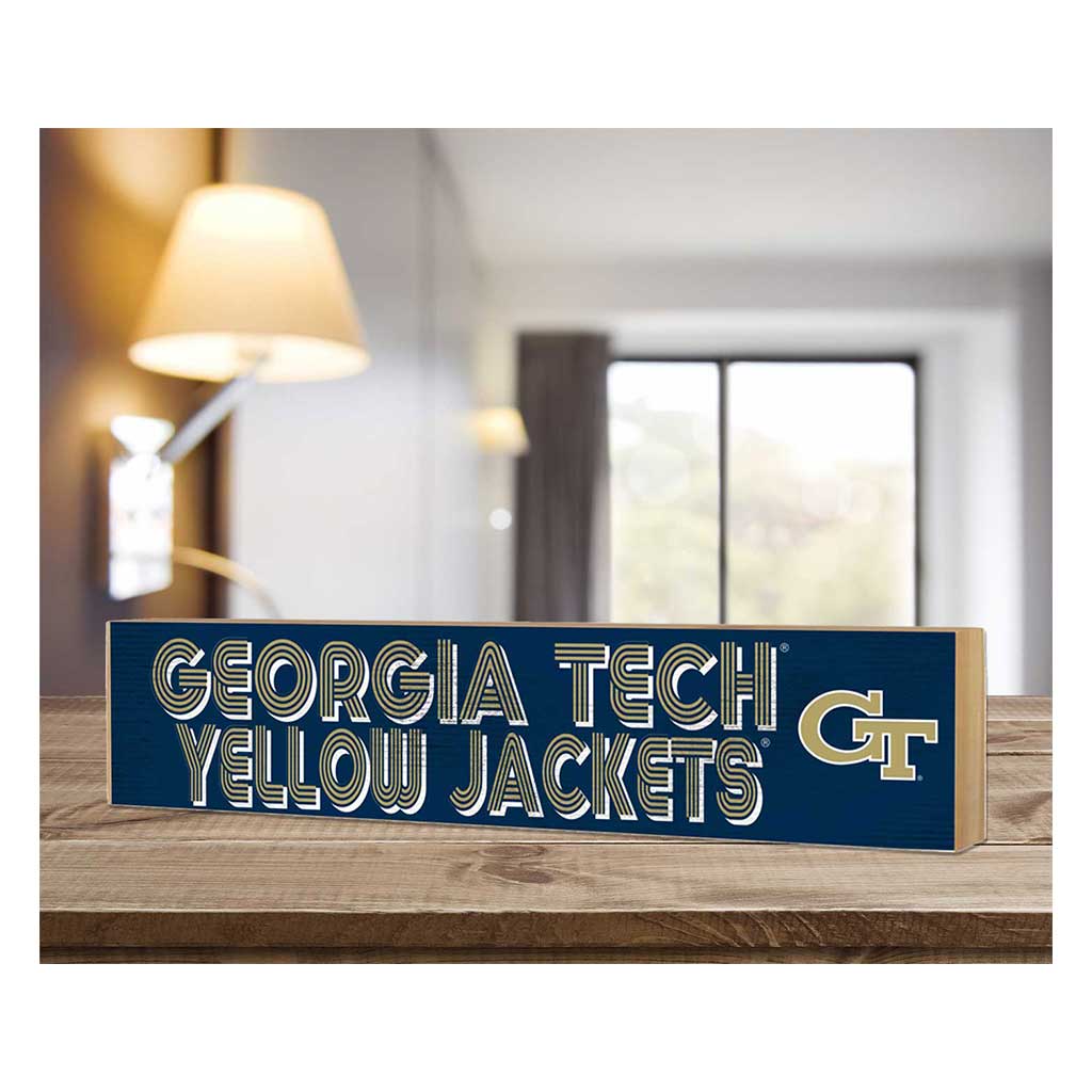 3x13 Block Good Vibes Team Georgia Tech Yellow Jackets