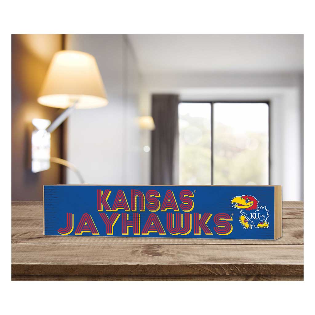 3x13 Block Good Vibes Team Kansas Jayhawks
