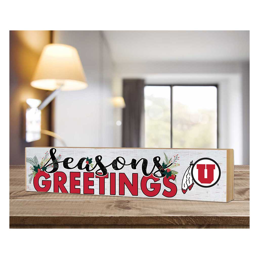 3x13 Block Seasons Greetings Utah Running Utes