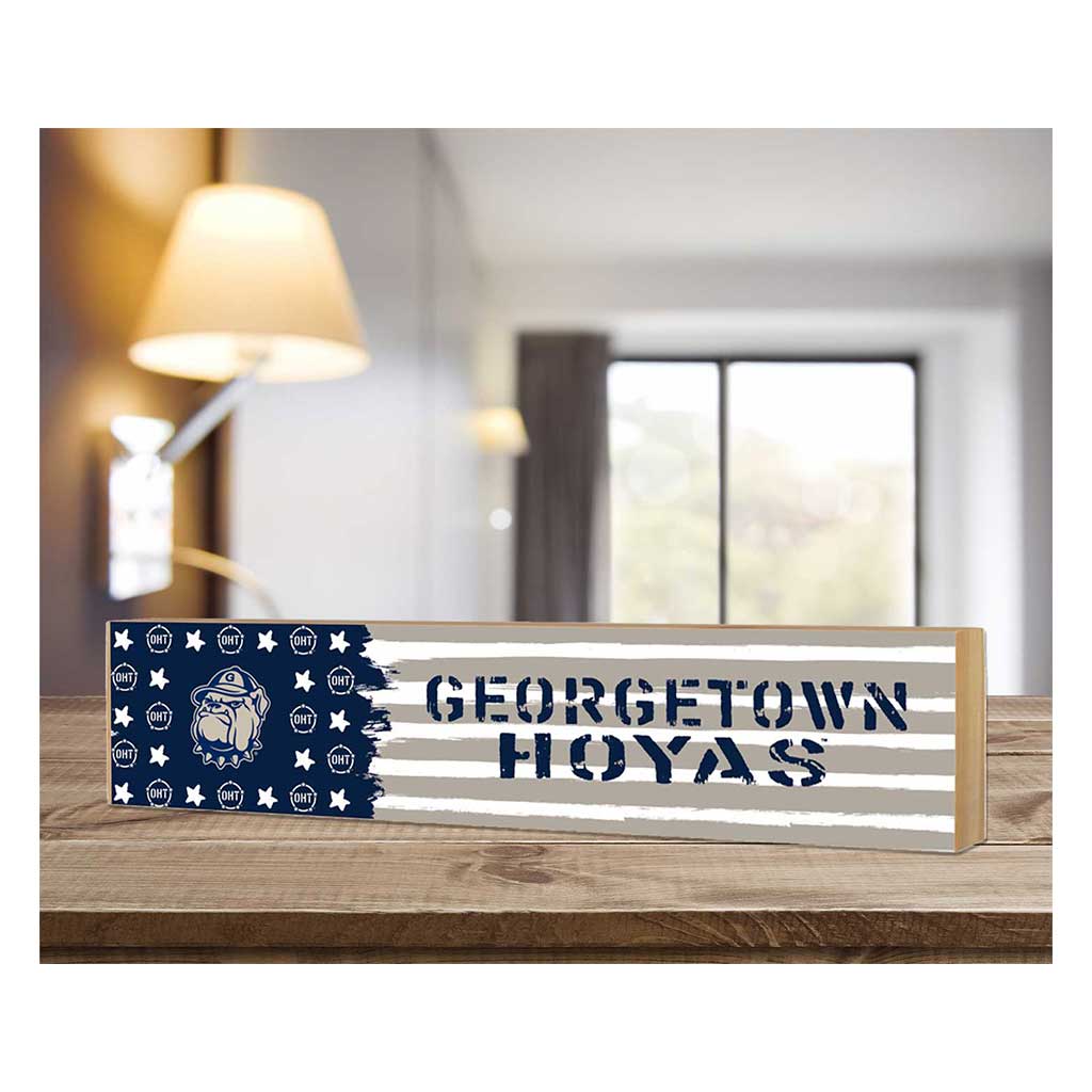 3x13 Block OHT and Team Logo Georgetown Hoyas