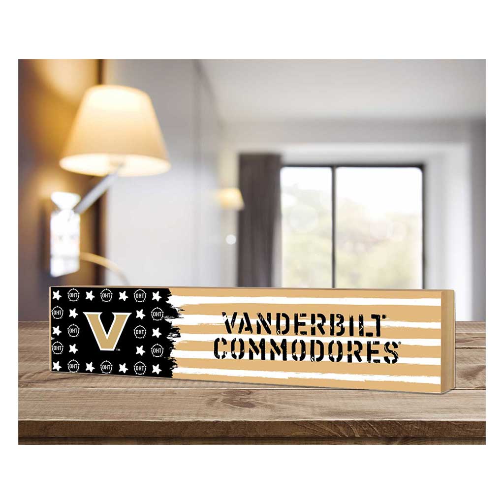 3x13 Block OHT and Team Logo Vanderbilt Commodores