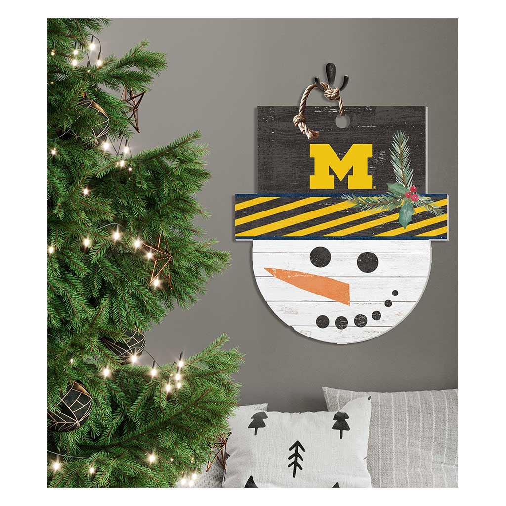 Large Snowman Sign Michigan Wolverines