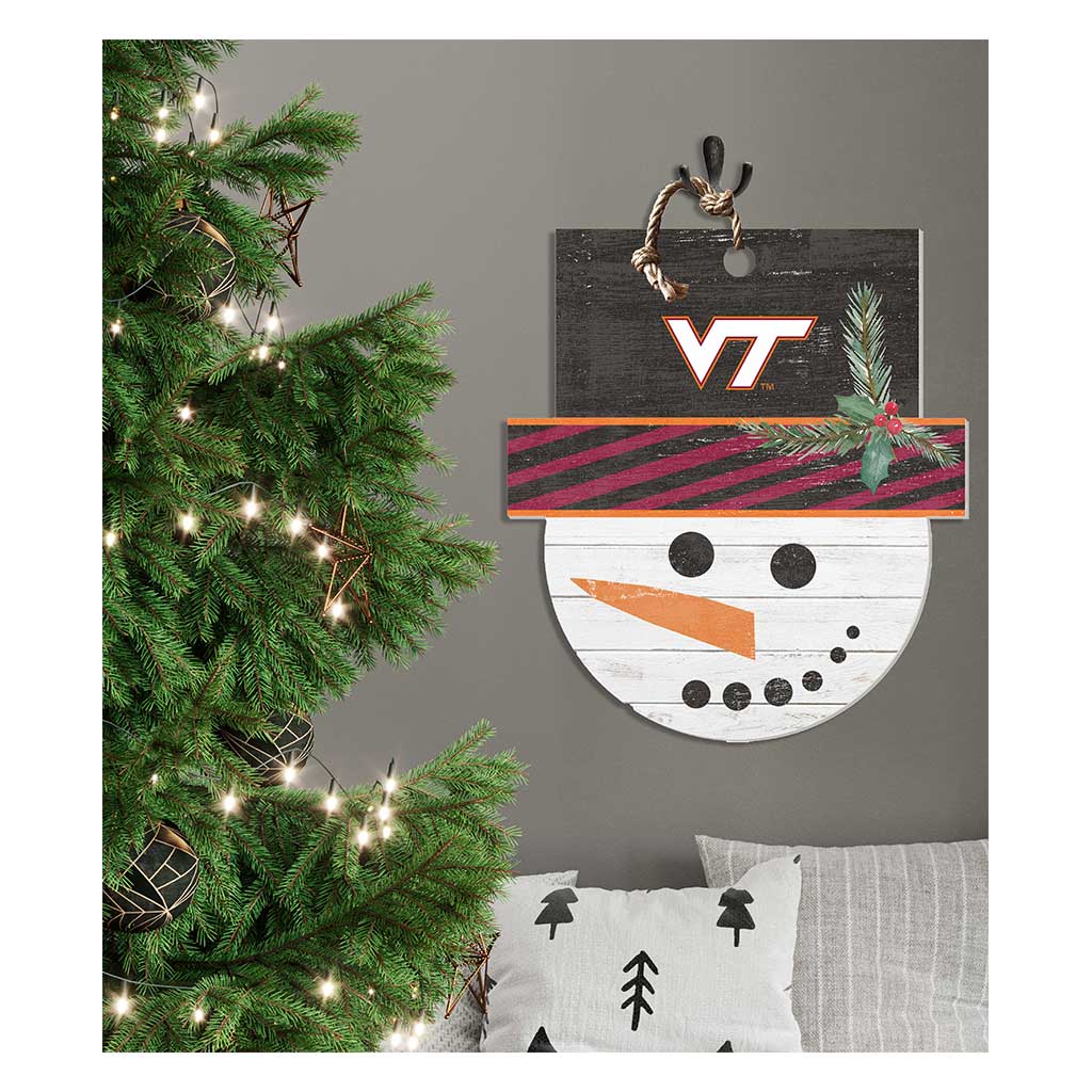 Large Snowman Sign Virginia Tech Hokies