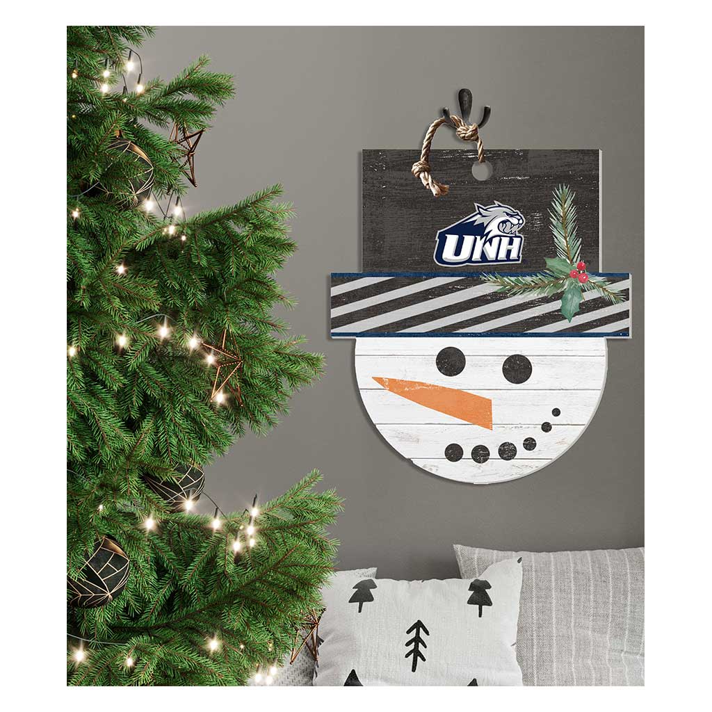 Large Snowman Sign University of New Hampshire Wildcats