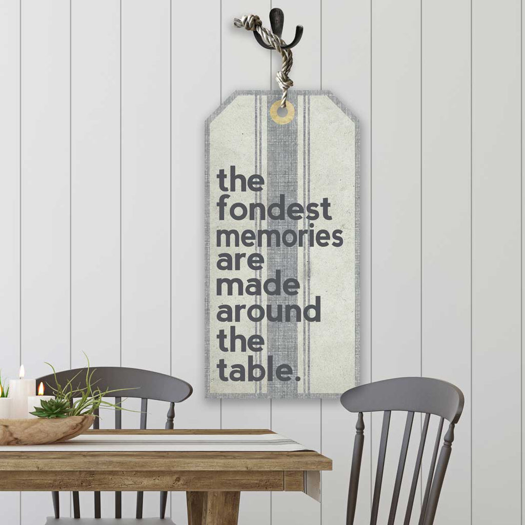 Large Hanging Tag Fondest Memories Made Around Table