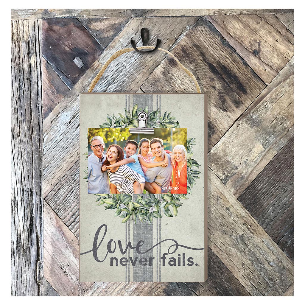 Hanging Clip Photo Frame Love Never Fails