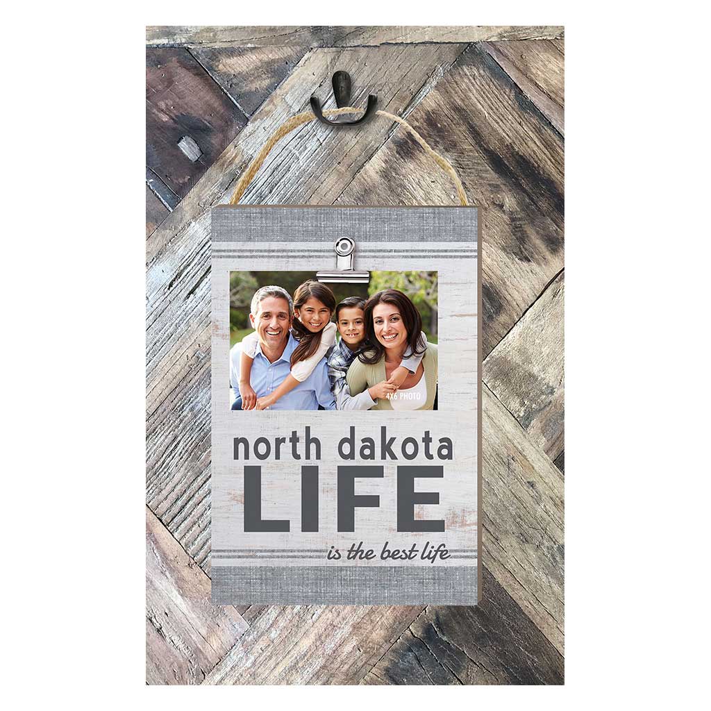 North Dakota Life Hanging Clip Photo Frame