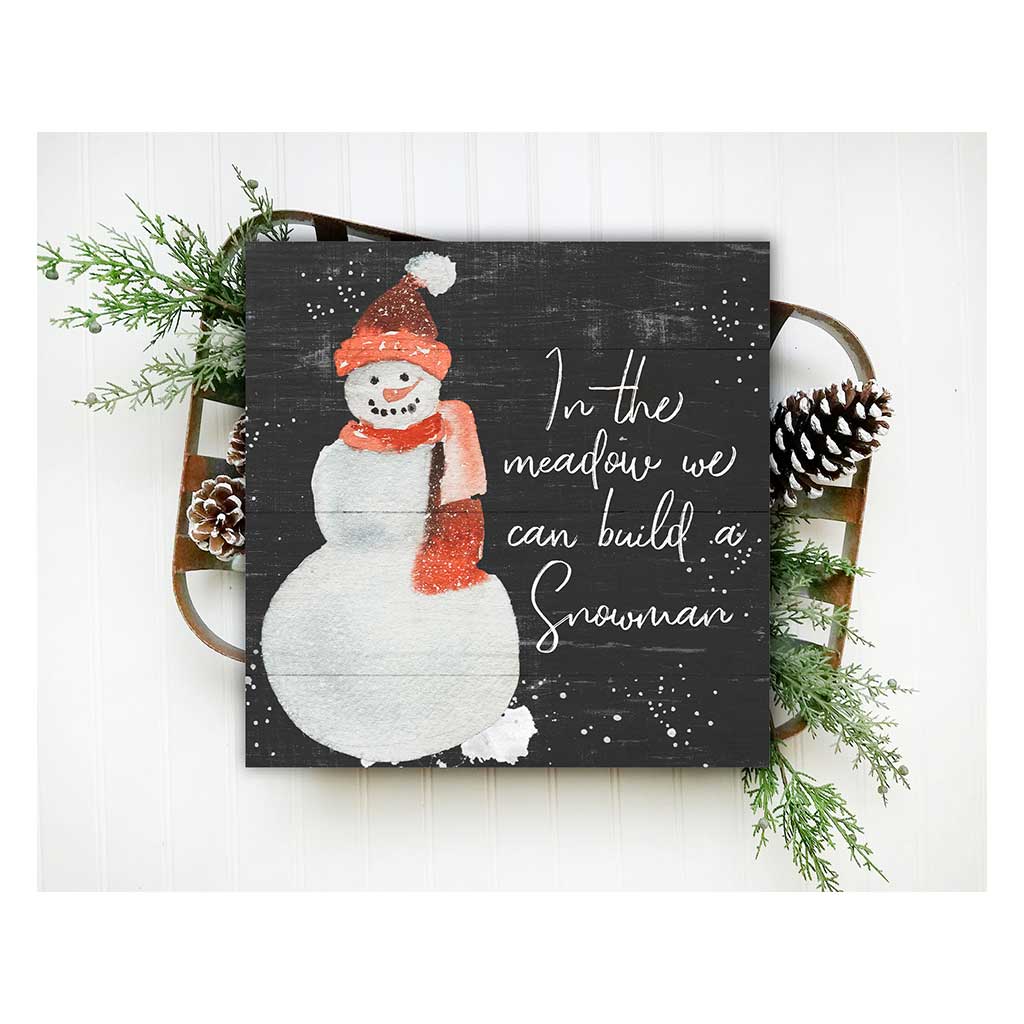 10x10 In the Meadow Build a Snowman Sign
