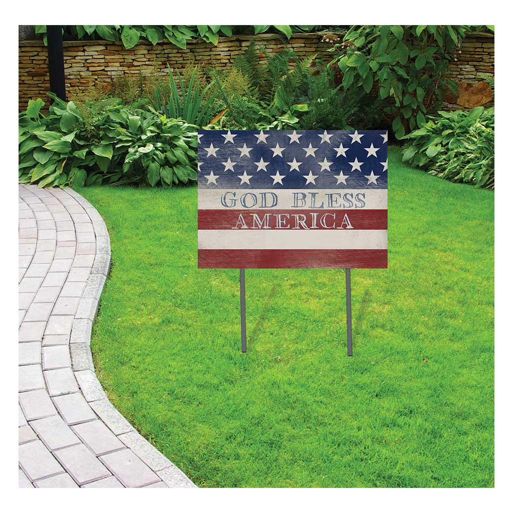 18x24 God Bless America Flag Lawn Sign