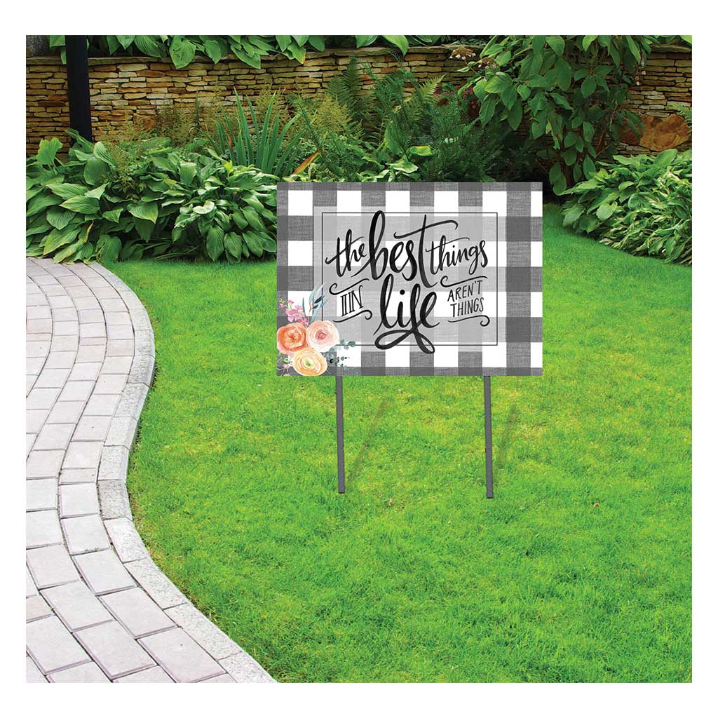 18x24 Buffalo Check Best Things in Life Lawn Sign