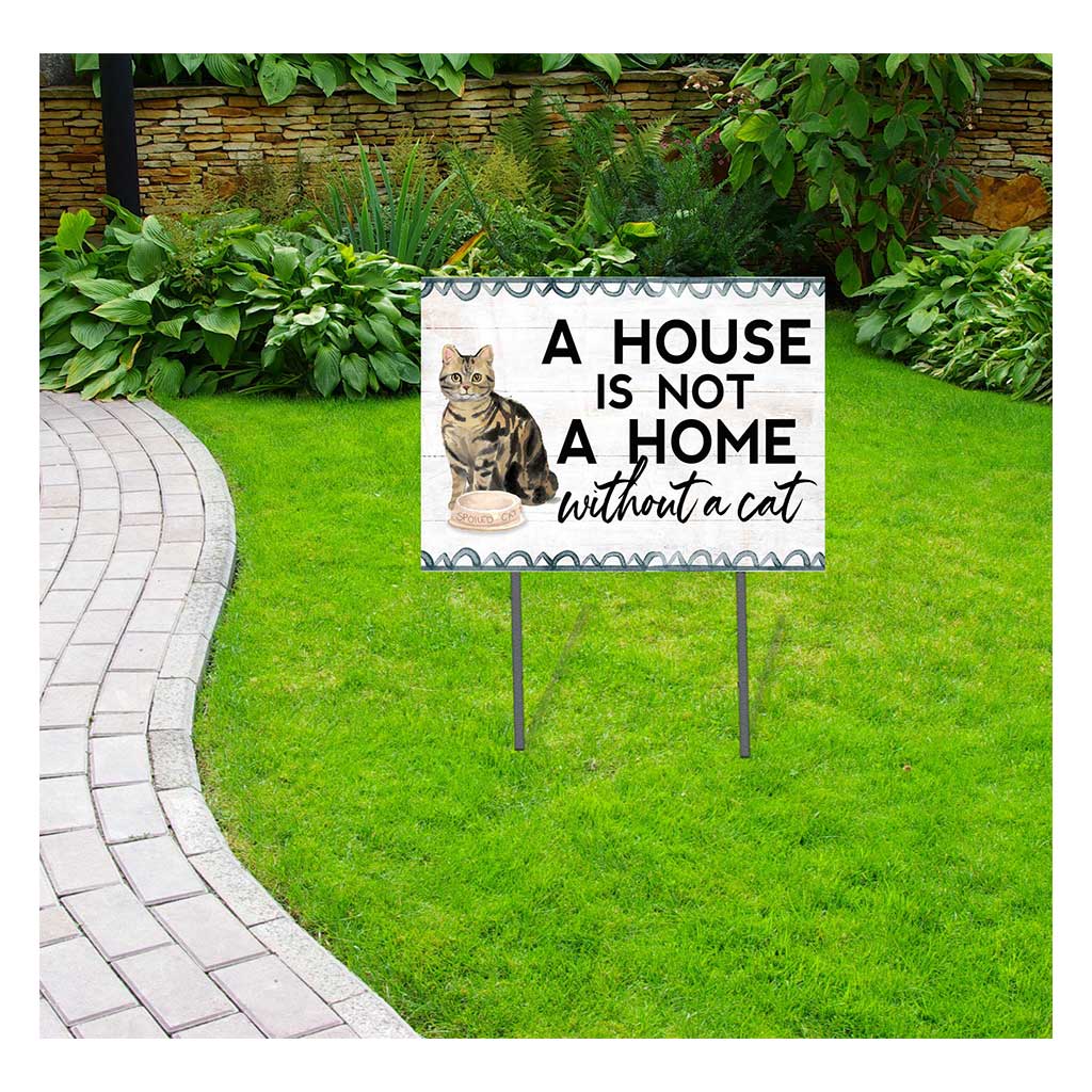 18x24 Brown American Tabby Cat Lawn Sign